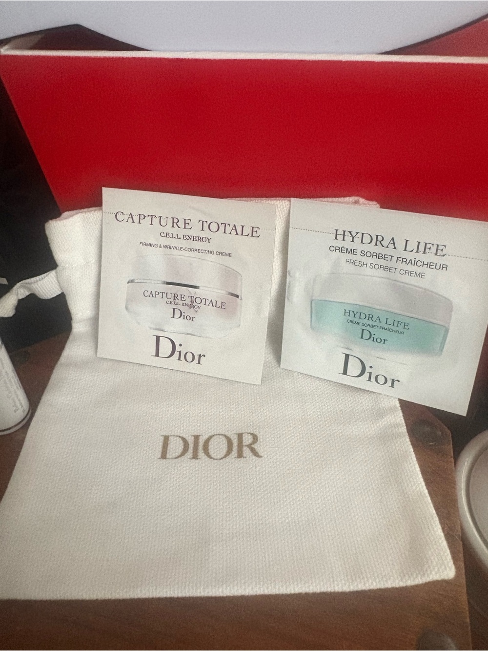 Dior Capture Totale & Hydra Life Skincare Samples + Pouch